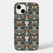 Coques Case-Mate iPhone Flore du crâne du Boho occidental (Verso)