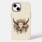Coques Case-Mate iPhone Flore du crâne du Boho occidental (Verso)