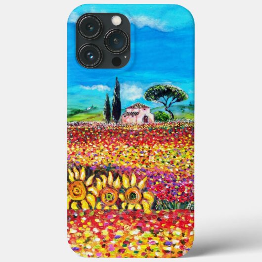 Coques Case-Mate iPhone FLORE EN TOSCANE/ Champs, Pépites et tournesols (Verso)