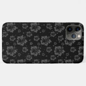 Coques Case-Mate iPhone Flore feuillu noir brillant (Dos (Horizontal))