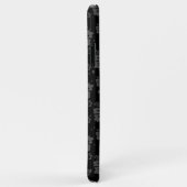 Coques Case-Mate iPhone Flore feuillu noir brillant (Dos/Droite)