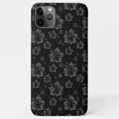 Coques Case-Mate iPhone Flore feuillu noir brillant (Dos)