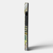 Coques Case-Mate iPhone Flore Fleur Fractale Imaginaire Avec Initiales Or (Verso / Gauche)