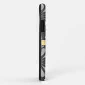 Coques Case-Mate iPhone Flore gris et jaune tendance (Dos/Droite)