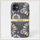 Coques Case-Mate iPhone Flore gris et jaune tendance