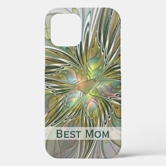 Coques Case-Mate iPhone Flore Imaginaire Fractale Fleur Avec Or Meilleure (Verso)