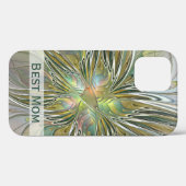 Coques Case-Mate iPhone Flore Imaginaire Fractale Fleur Avec Or Meilleure (Verso (horizontal))
