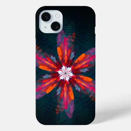 Coques Case-Mate iPhone Flore Mandala Flowers Orange Red Blue Abstract (Verso)