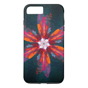 Case-Mate iPhone Case Flore Mandala Flowers Orange Red Blue Abstract