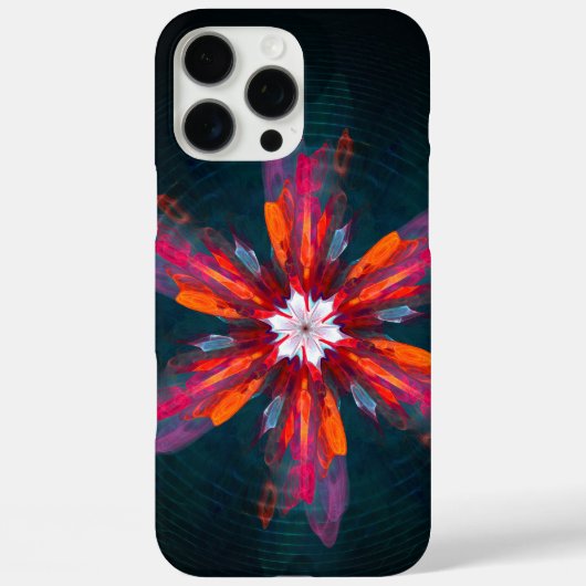 Coques Case-Mate iPhone Flore Mandala Flowers Orange Red Blue Abstract (Verso)