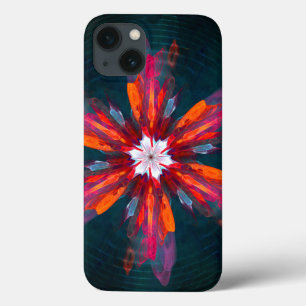 Case-Mate iPhone Case Flore Mandala Flowers Orange Red Blue Abstract