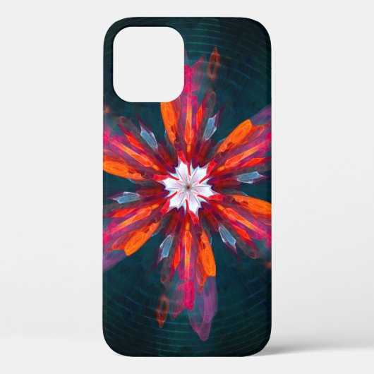 Coques Case-Mate iPhone Flore Mandala Flowers Orange Red Blue Abstract (Verso)