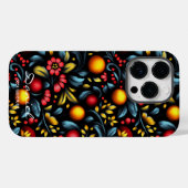 Coques Case-Mate iPhone Flore moderne de Khokhloma avec une torsion dynami (Verso (horizontal))
