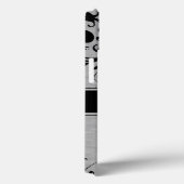 Coques Case-Mate iPhone Flore noire argentée (Verso / Droite)