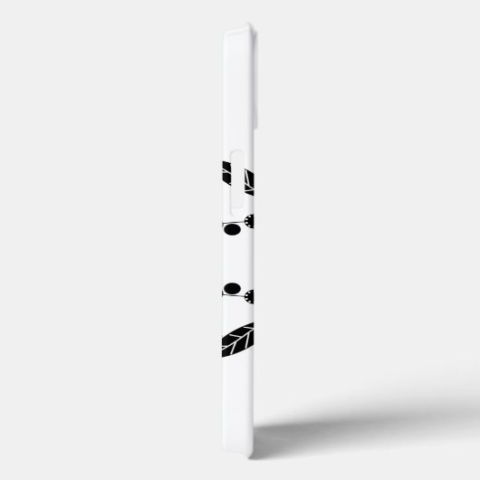 Coques Case-Mate iPhone Flore noire et blanche (Verso / Droite)