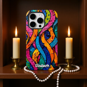 Coques iPhone 16 Pro Flore orange et rose