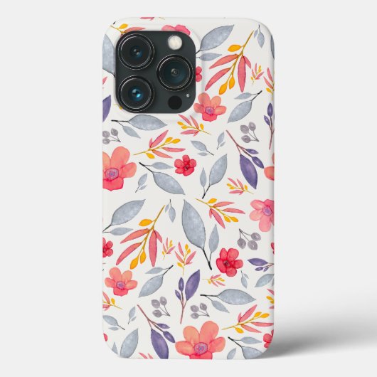 Coques Case-Mate iPhone Flore Pattern feat. Boîtier téléphonique bleu (Verso)