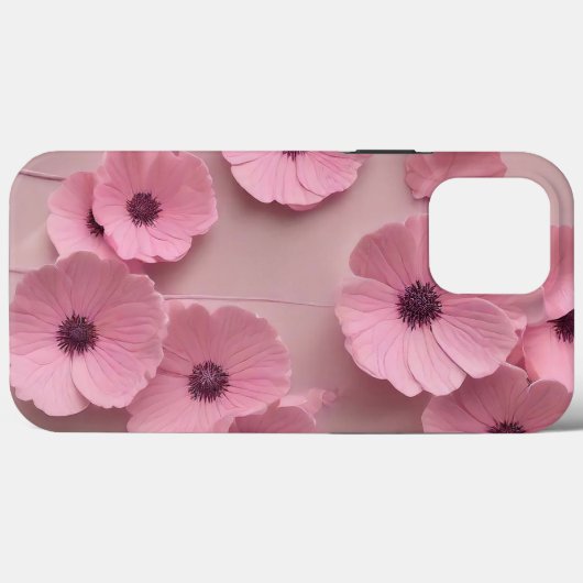 Coques Case-Mate iPhone Flore rose d'Hydrangée (Verso (horizontal))