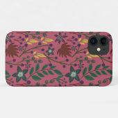 Coques Case-Mate iPhone Flore sans couture motif fleurs rose feuille branc (Dos (Horizontal))