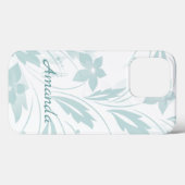 Coques Case-Mate iPhone Flore subtile en blues (Verso (horizontal))