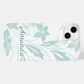 Coques Case-Mate iPhone Flore subtile en blues (Verso (horizontal))