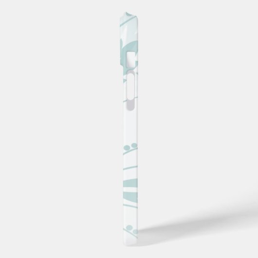 Coques Case-Mate iPhone Flore subtile en blues (Verso / Gauche)
