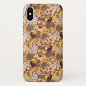 Coques Case-Mate iPhone Flore tropicale avec tigre (Dos)