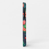 Coques Case-Mate iPhone Flore tropicale rouge sur la marine (Dos/Gauche)