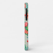 Coques Case-Mate iPhone Flore tropicale rouge sur Sage (Dos/Gauche)