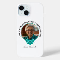 Flore Turquoise cadre grand-enfant à grand-mère Ph