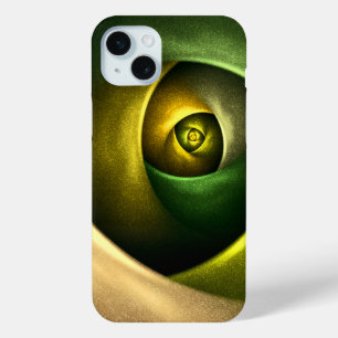 Coque iPhone 15 Mini Flore verte Florale moderne Art Abstrait Motif #23
