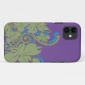 Coques Case-Mate iPhone Flore verte, violette, feuille turquoise (Dos (Horizontal))