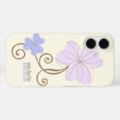 Coques Case-Mate iPhone Flore violette chic (Verso (horizontal))