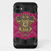 Coques Case-Mate iPhone Florendyne Elegant Damask Monogramme (Dos)