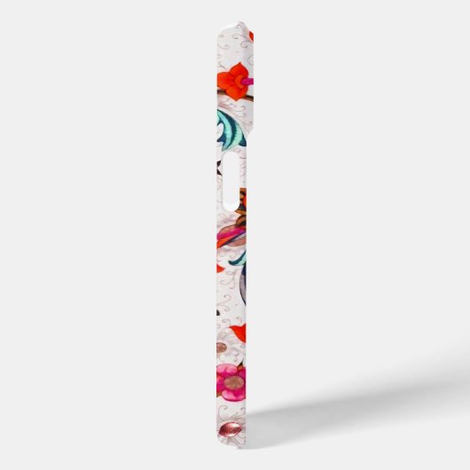 COQUES Case-Mate iPhone FLORENTINE RENAISSANCE ROUGE FLEURS, FLEURS (Verso / Droite)