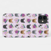 Coques Case-Mate iPhone Flores de lavande de Bulldog (Dos (Horizontal))