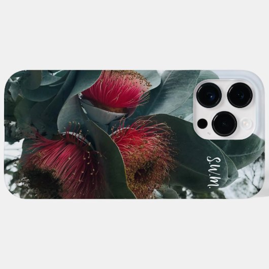 Coques Case-Mate iPhone Flores d'eucalyptus roses australiens (Verso (horizontal))
