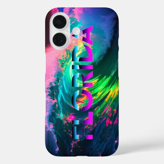 Coques Case-Mate iPhone Florida – Neon Wave Vibes (Verso)