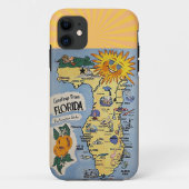 Coques Case-Mate iPhone Floride Salutations Carte Retro (Dos)