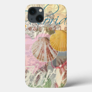 iPhone 13 Coque Floride Vintage Travel Beach Seashell Shell Art