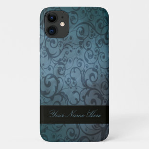 Case-Mate iPhone Case Flourish bleu personnalisé
