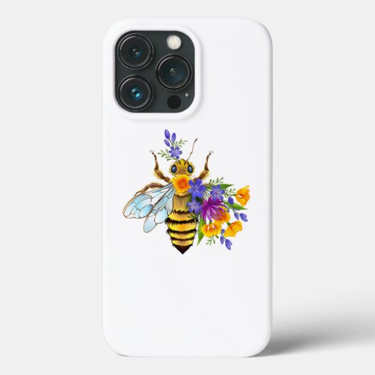 Coques Case-Mate iPhone Flower bee with wild plants (Verso)