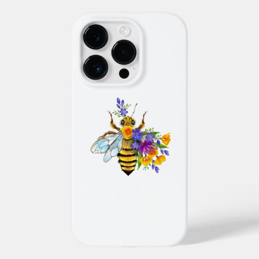 Coques Case-Mate iPhone Flower bee with wild plants (Verso)
