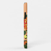Coques Case-Mate iPhone Flower Border, mandarin orange et or (Dos/Droite)