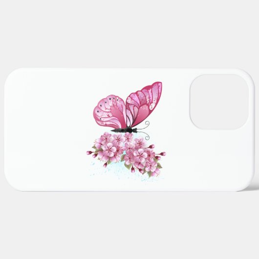 Coques Case-Mate iPhone Flower Butterfly (Verso / Droite)