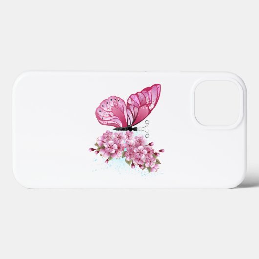 Coques Case-Mate iPhone Flower Butterfly (Verso (horizontal))
