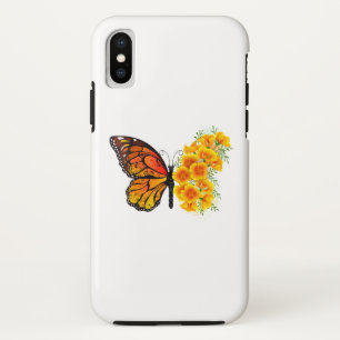 Case-Mate iPhone Case Flower Butterfly with Yellow California Poppy