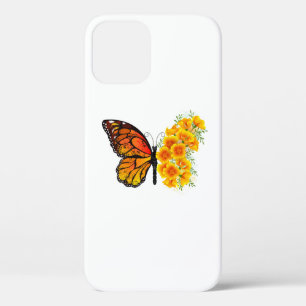 Case-Mate iPhone Case Flower Butterfly with Yellow California Poppy