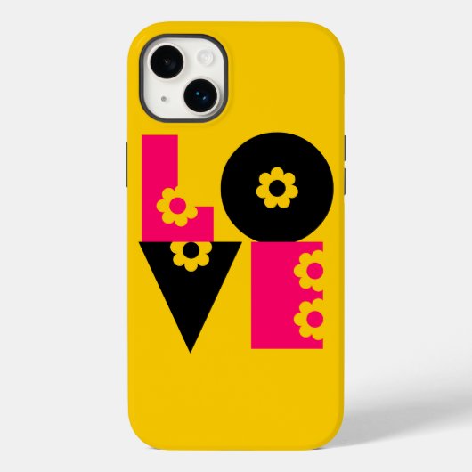 Coques Case-Mate iPhone Flower Power Amour au Carré (Verso)