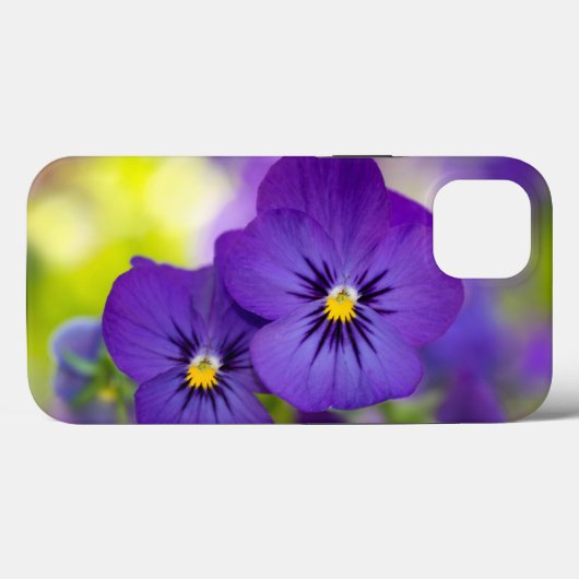 Coques Case-Mate iPhone Flowers (homonymie) | Purple Pansies (Verso (horizontal))